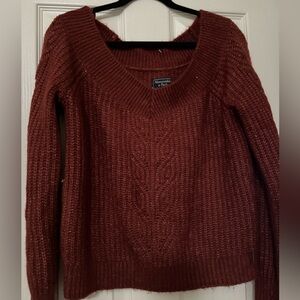 Cropped V Neck Abercrombie Sweater Worn 1x